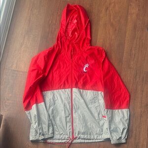 Columbia University of Cincinnati Vibrant Red Windbreaker